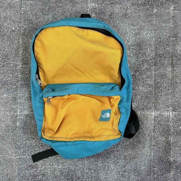 Men's Vintage 90's The North Face Summit Gold Powder Blue Color Block Backpack